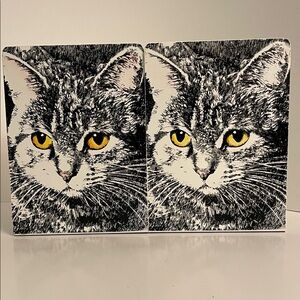 Set of Fornasetti Black & White Cat Bookends